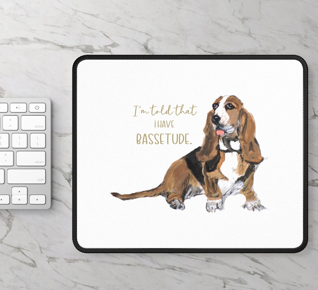 マウスパッド バセットハウンド デスク周り パソコン マウス Bassetude ゲーミングマウスパッド、バセットハウンドマウスパッド