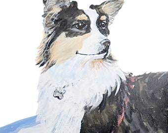 Custom Pet Portrait from Your Photos, Any Breed, Pet Art, Pet Memorial, Original Art, Not Digital