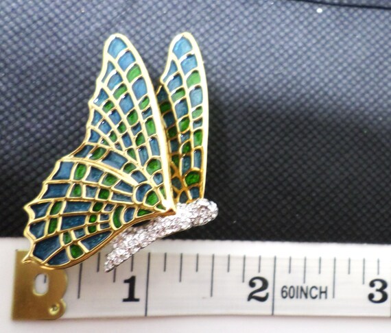 KJL Kenneth J Lane Vintage Butterfly Brooch - image 8