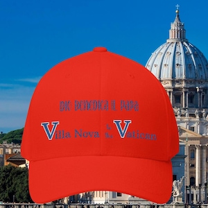 Pope Leo Embroidered Pope Cap, Villa Nova Graduation Gift, Religious Blessings Hat, Mom and Dad Cap, Structured Baseball Cap