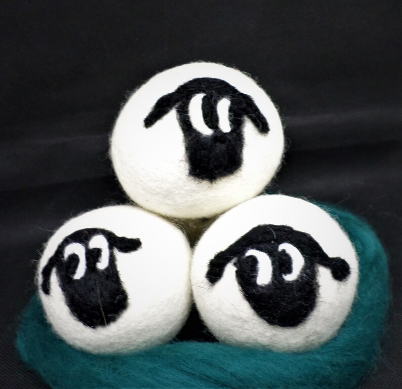 Dryer Balls Sheep All Wool Dryer Balls Sets of Three or Etsy