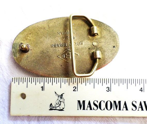 BBB Solid Brass Buckle, Superb Condition, D-891 O… - image 2