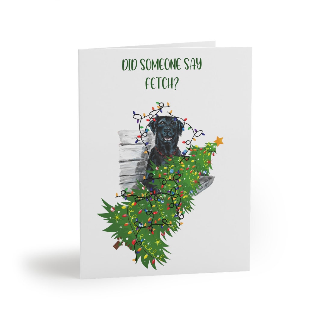 Labrador Retriever Christmas Card, Pack of 8 Cards, Funny Lab Christmas ...