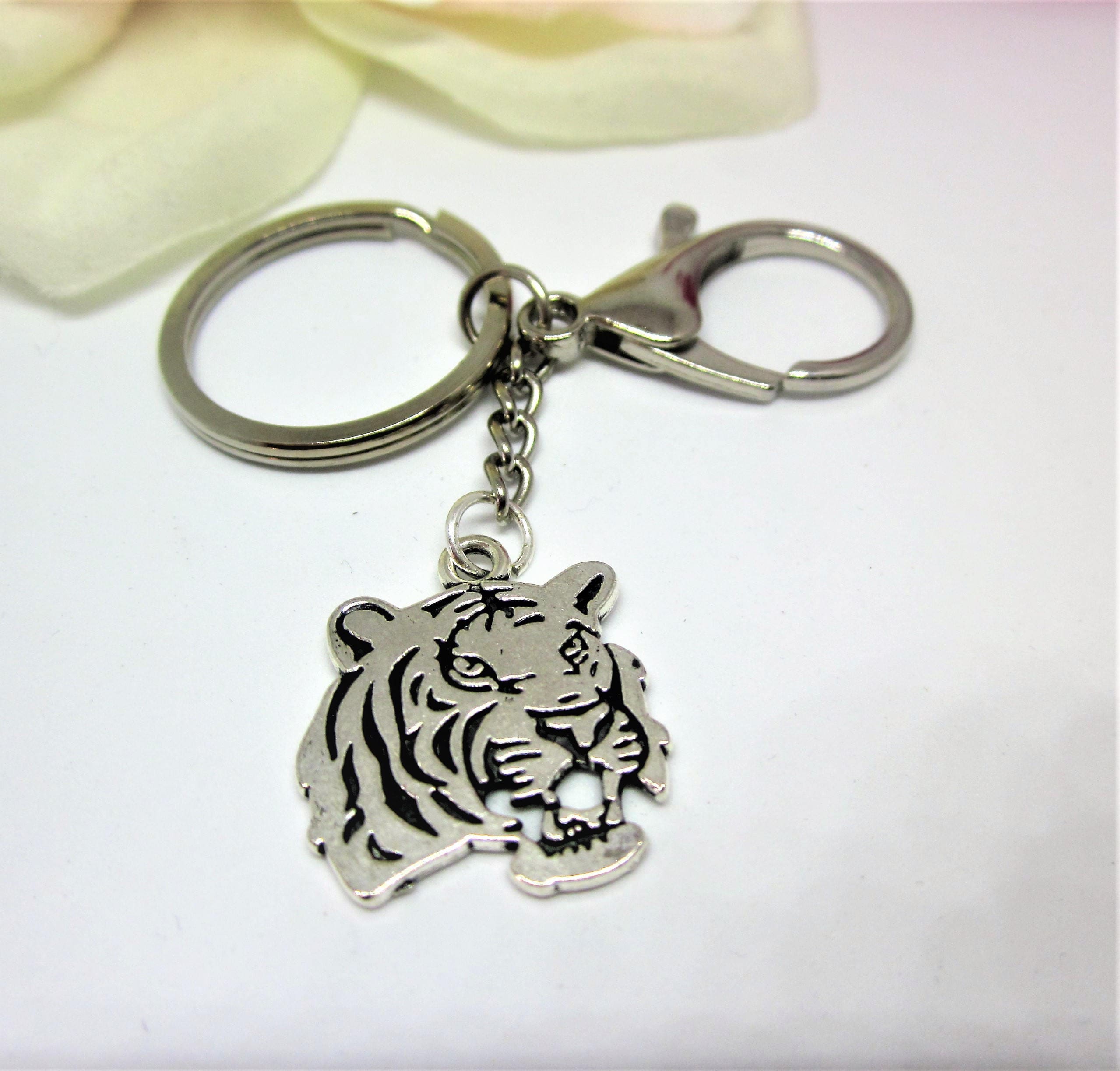 Tiger Keychain Tiger Key Ring Key Fob Tiger Totem Tiger Etsy