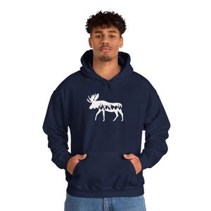 Moose Hoodie, Woodland Hoodie, Moose Lover Gift Idea, Moose Hoodie, Gift Dad, Brother, Son, Daughter, Moose Gift, Unisex Moose Sweater