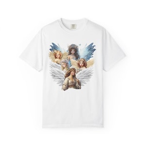 Engelsflügel T-Shirt | Spirituelle Kleidung, Geschenk für Sie, lässige Mode, einzigartiges Kunst-T-Shirt, Geburtstagsgeschenk