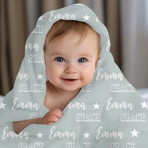 Personalized Baby Swaddle Blanket, Newborn Nursery Blanket, Soft Baby Name Swaddle, Baby Shower Nursery Gift, Newborn Nursery Blanket, Baby