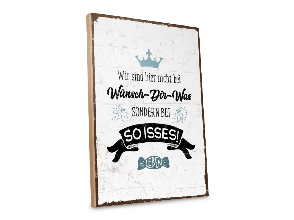 Holzschild mit Spruch WÜNSCHDIRWAS shabby Etsy