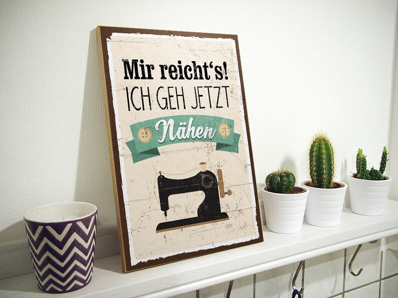 Holzschild mit Spruch NÄHEN Etsy