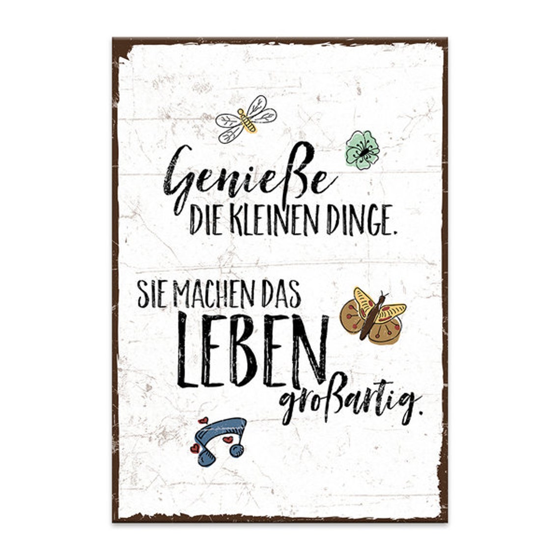 Holzschild Mit Spruch Geniesse Die Kleinen Dinge Etsy