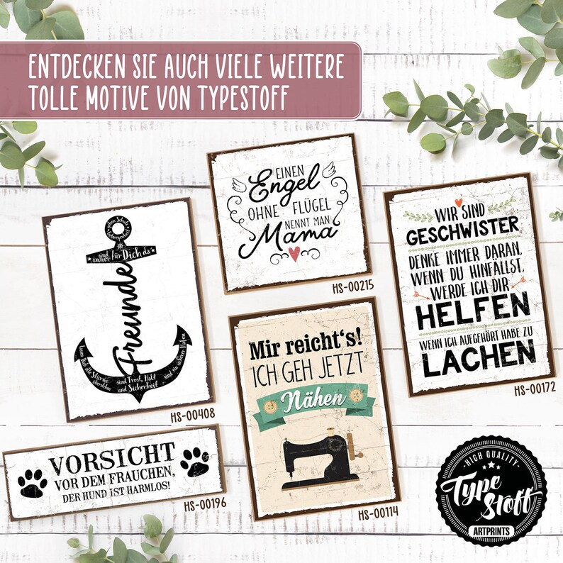 Holzschild mit Spruch Toilette im Vintage-Look mit Zitat als Geschenk und Dekoration zum Thema Klo und Badezimmer HS-00964 Bild 7