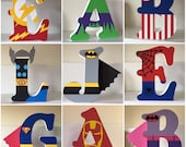 Superhero Marvel Personalised Freestanding MDF Wooden Letters