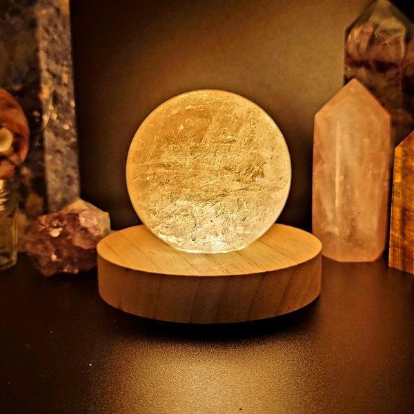 Genuine Smoky Quartz Sphere Lamps- 2.75" Diameter