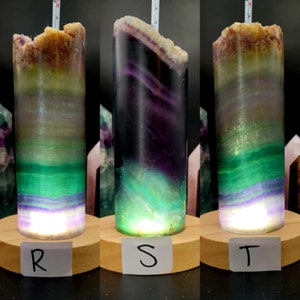 Genuine Crystal Fluorite Lamps- Small- 2.5-3&quot; Diameter