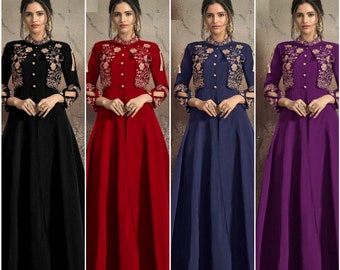 ethnic gown with jacket