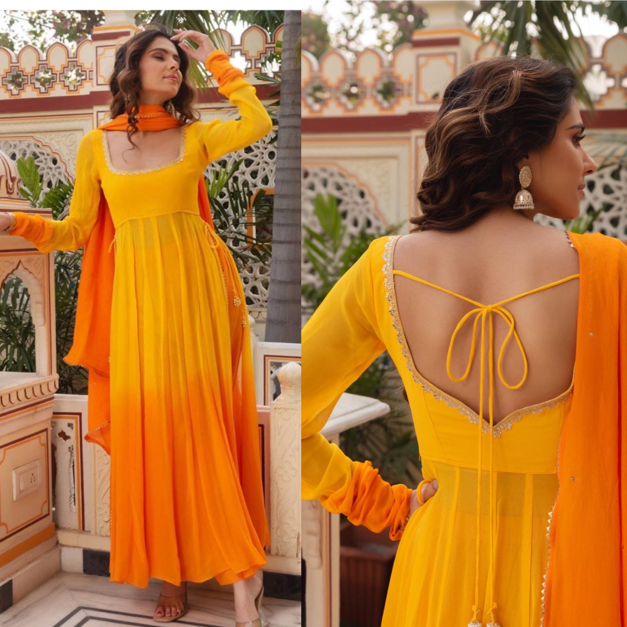 ワンピース Punjabi Dress mustard yellow kurta 3pc Punjabi Dress mustard yellow kurta 3pc - メルカリ