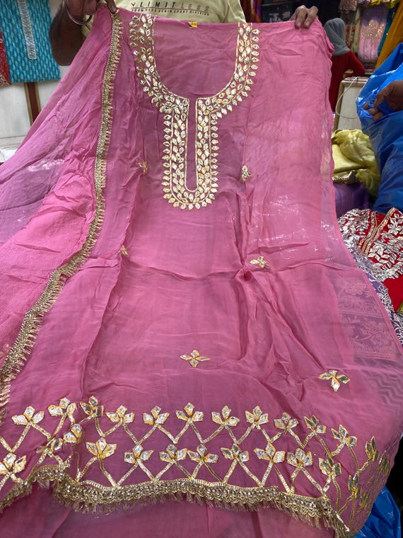 Heavy unstitched salwar suit best sale