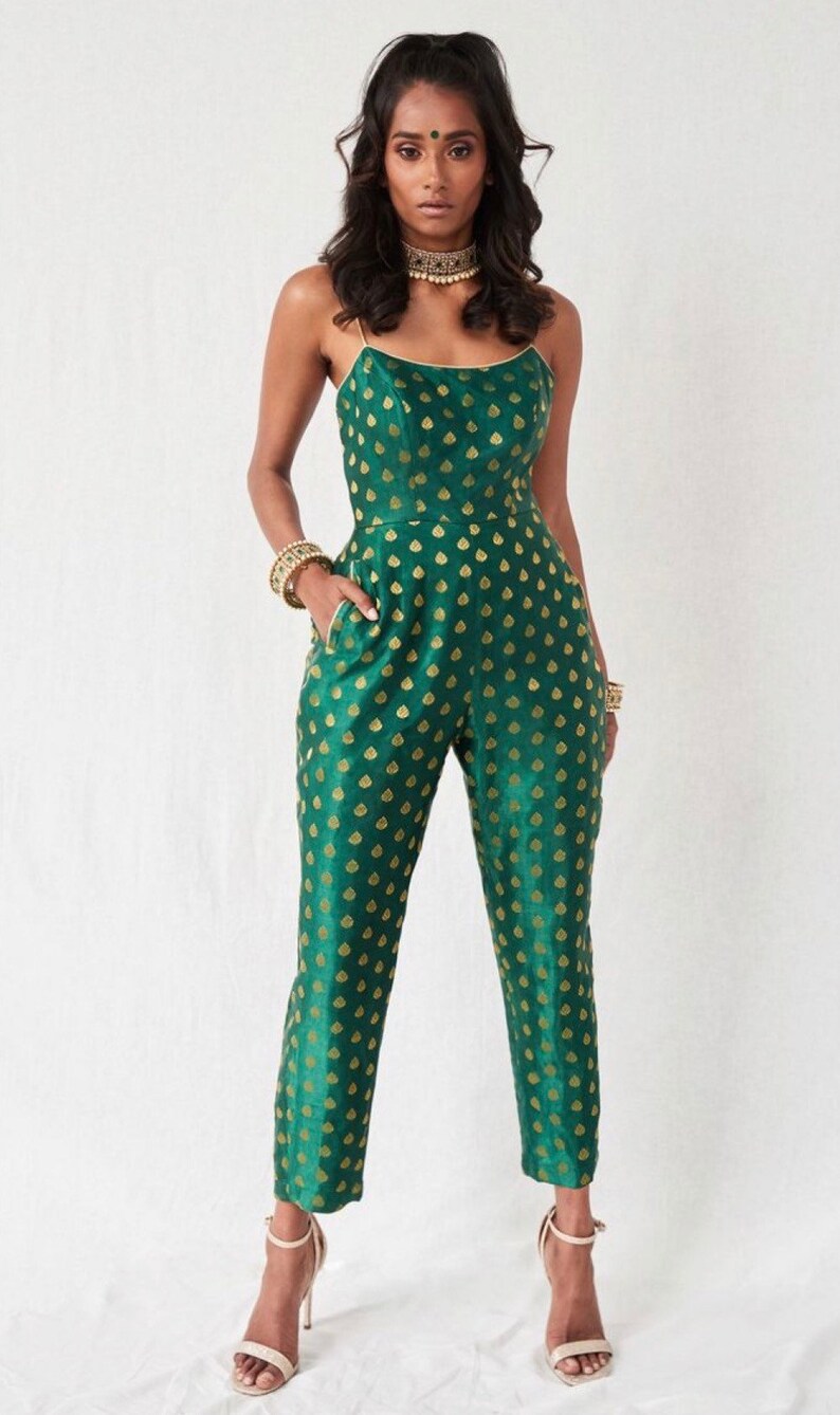 Emerald Green Jumpsuit for Women Jumpsuits Outfit Etsy
