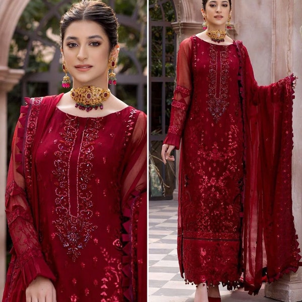 Salwar kameez suits plus size Pakistani dresses with Dupatta Readymade kurti pant set