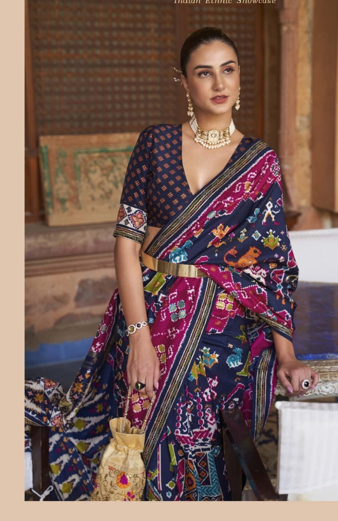 Elegant Designer Patola Silk Saree with Timeless Traditional Appeal main image 0