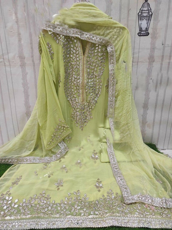 Gotta Patta Embroidered Gharara Suit – Miku Kumar Official