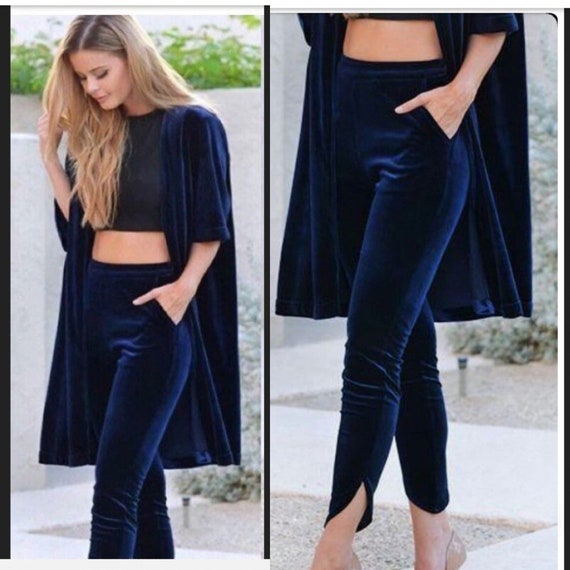 Velvet Jacket With Pants Dress Women Coord Set Wedding Guest Attire Etsy UK