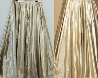 Golden long skirt for women formal metallic skirts for ladies Indian lehenga skirt only