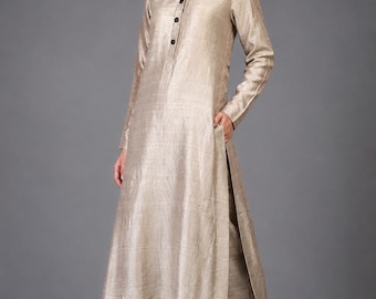 Raw silk kurta women Palazzo suits salwar kameez set simple wedding dress