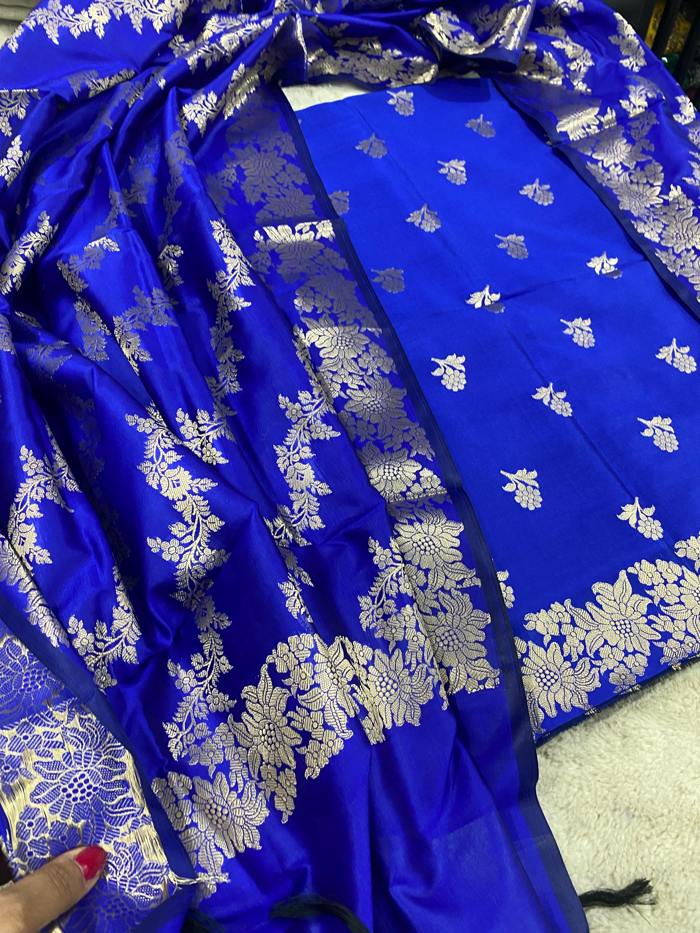 Banarasi silk women salwar suits wedding guest outfit