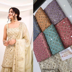 Punjabi-pak Sharara-set Indiase bruiloftsoutfit, Haldi Mehendi-jurk