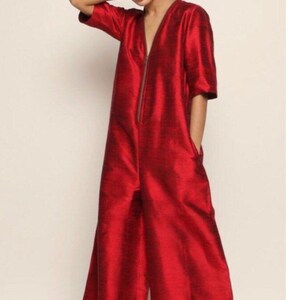 Buy Woman Red Jumpsuit Online In India -  India