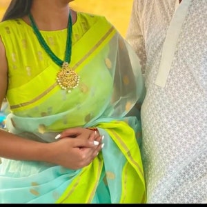 Pure silk sari chanderi Sarees for women tissue Indian wedding outfit handloom saree