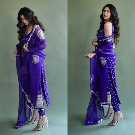 Punjabi Suit Salwar Kameez Custom Stitched Dress Suits Indian