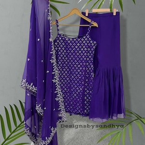 Sharara suit salwar Kameez Punjabi suits Pakistani garara plazzo custom stitched Girls dresses