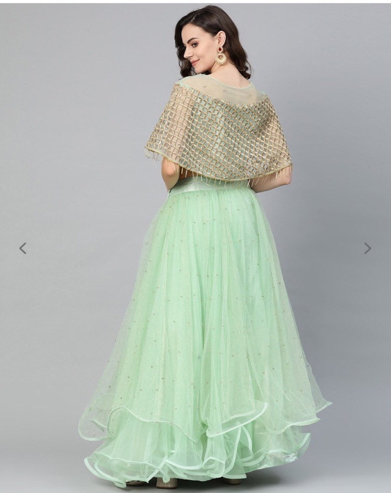 Mint green wedding lehenga choli Ghagra readymade blouse Etsy