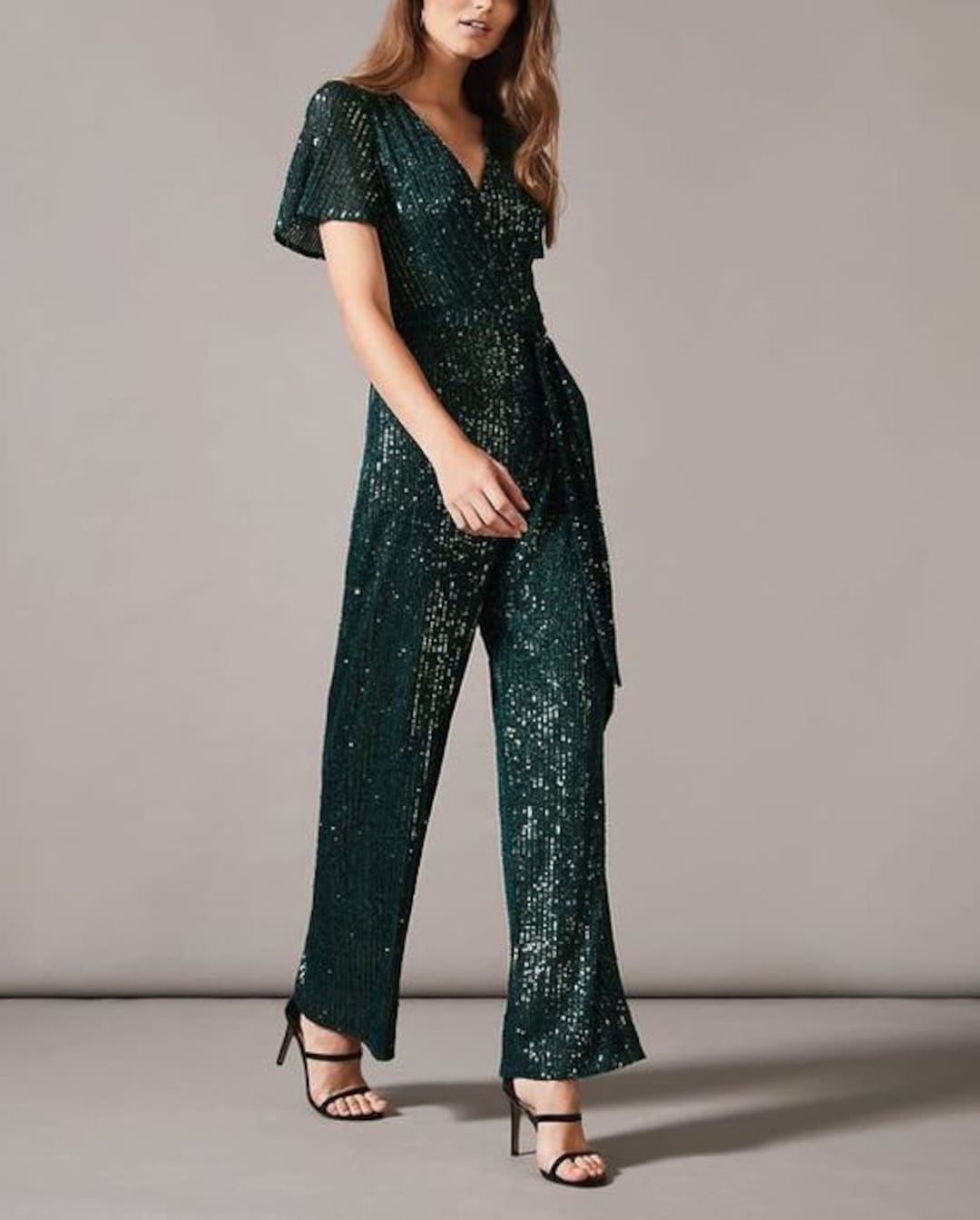 Emerald Green Sequin Jumpsuits for Women Jumpsuit Outfit - Etsy