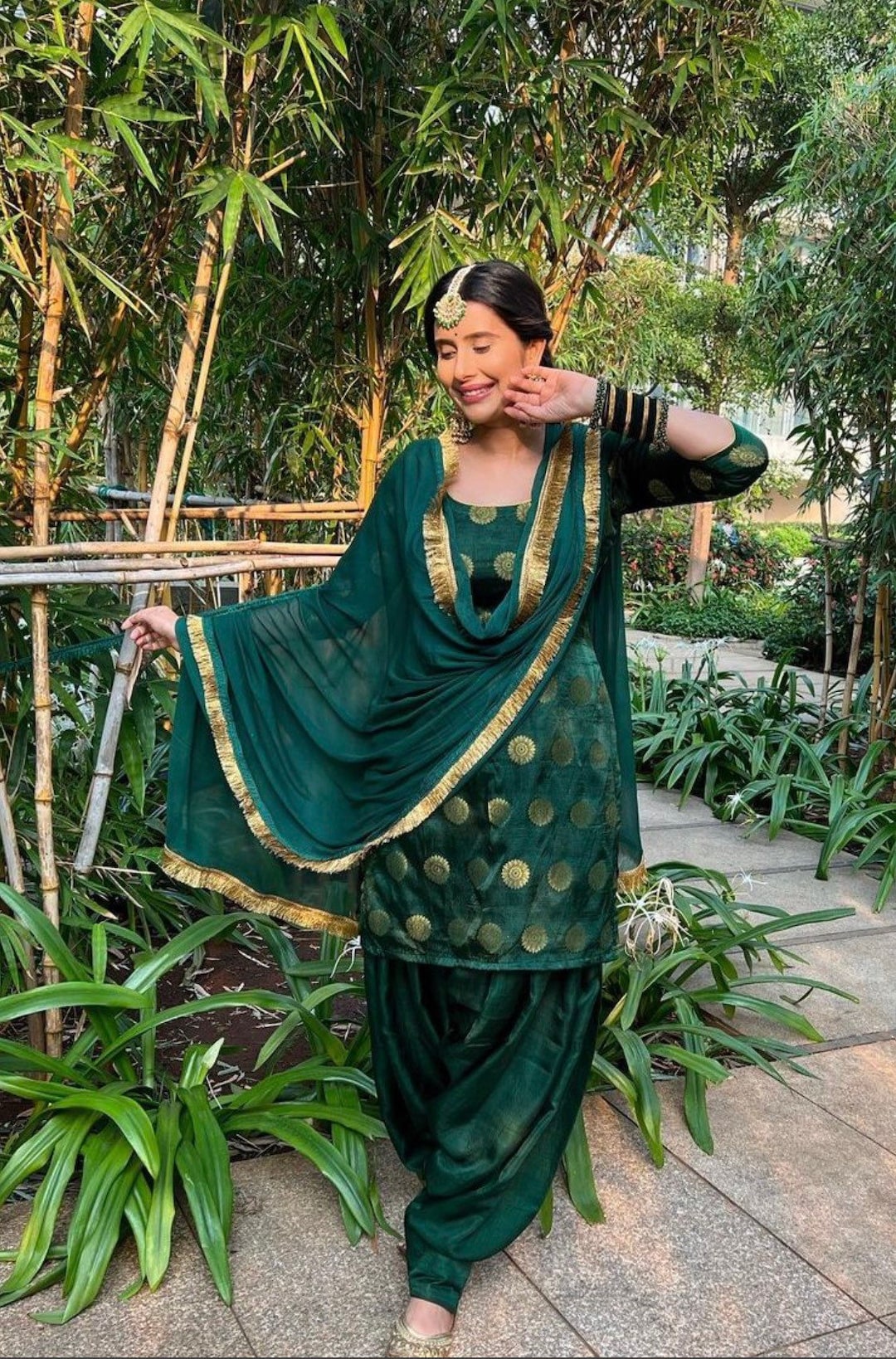 Green Patiala Suit for Woman Punjabi Suit Salwar Kameez Suits Etsy Denmark