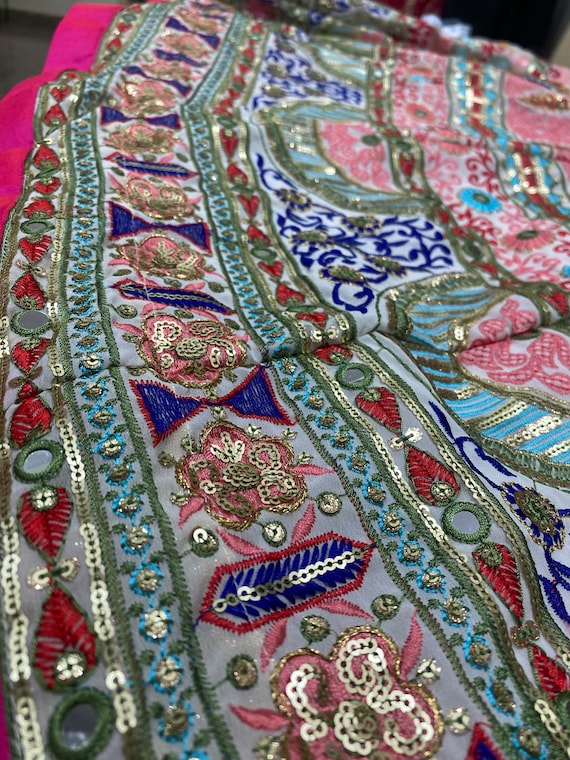 Embroidered Skirt for Women Knee Length Indo Western Outfits