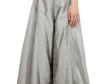 Wide leg wedding pants Women silk trouser Sharara plazzo bell Bottom Pants handmade Formal wear Trousers lower