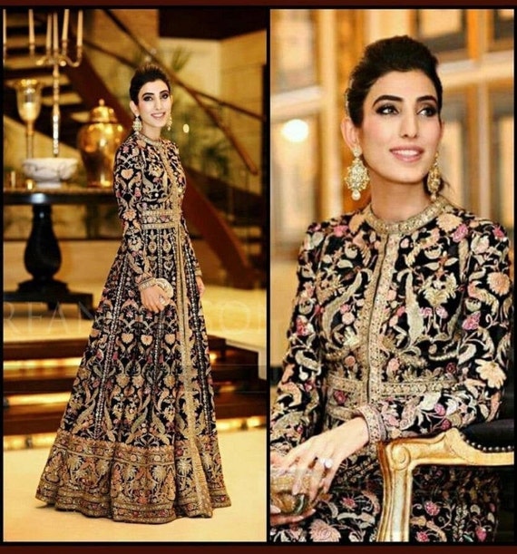 Wedding Manish Malhotra Indian Wedding Gown Shadi Walima Nikah Long  Pakistani | eBay