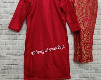 Raw Silk Kurta suits set for women Punjabi suit Indian wedding dress shalwar kameez women