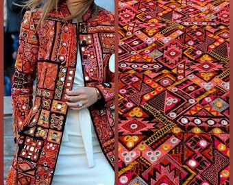 Blazer jackets for Women Indian Long Coat ethnic banjara patchwork jacket Bohemian coats embroidery Traditional Trench