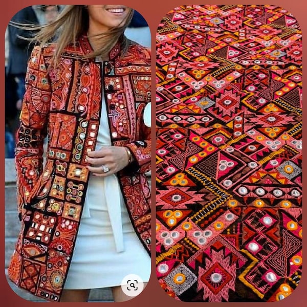 Blazer jackets for Women Indian Long Coat ethnic banjara patchwork jacket Bohemian coats embroidery Traditional Trench