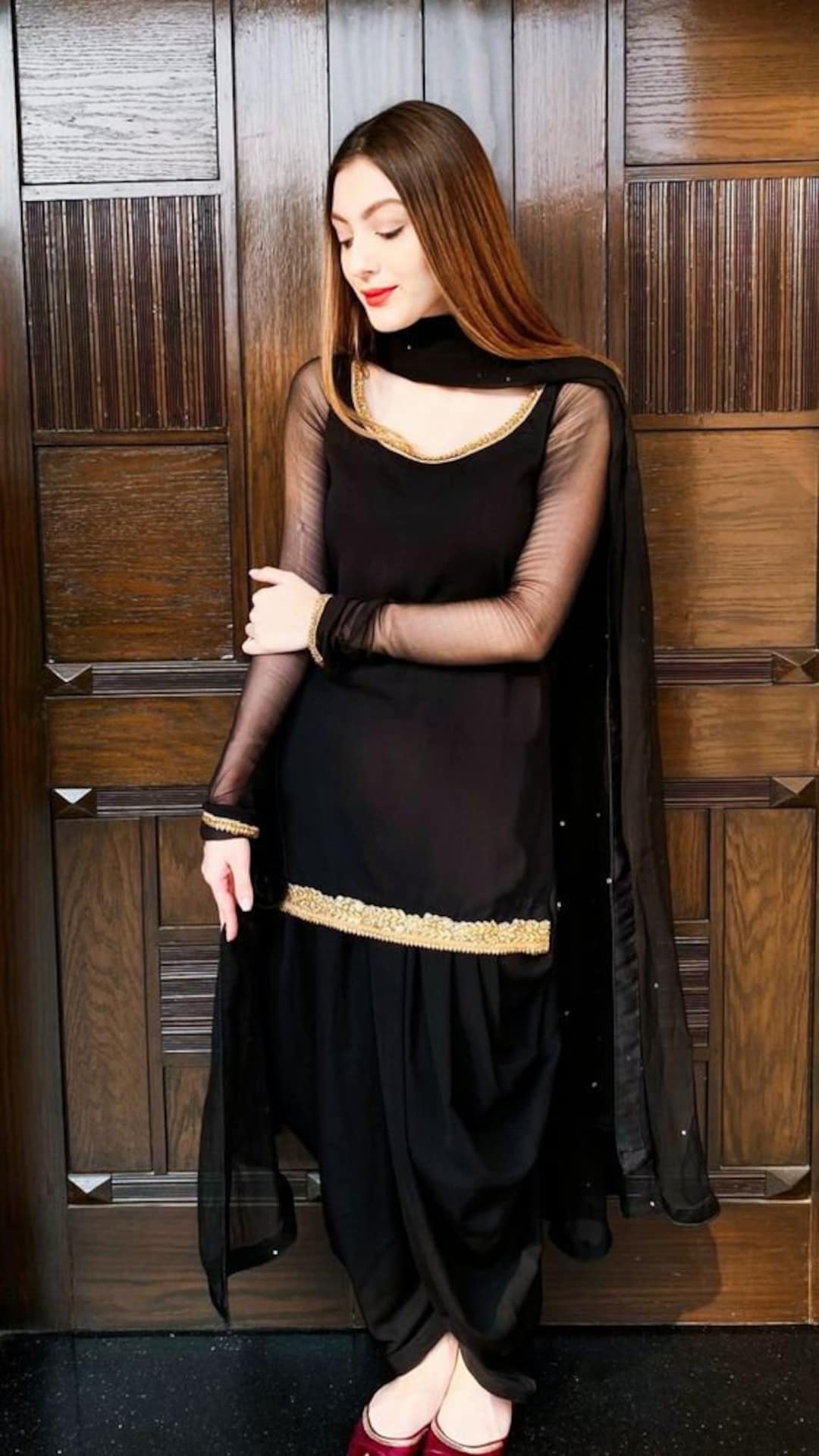 Black Punjabi Salwar Kameez for Women and Girls