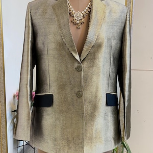 Gold Silk blazer coat for women men