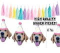 Personalized Dog Face Photo Banner - Dog Birthday Party banner, Pet photo Banner - Puppy Party - Dog Adoption - Gotcha Day Custom Banner