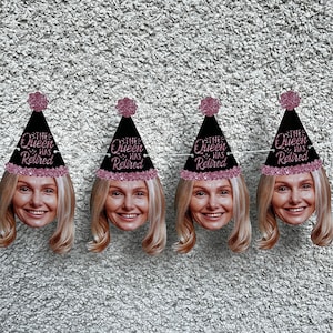 The Queen Has Retired! Photo Banner - Happy Retirement, I&#39;m Retired personalized office party decor, Face Banner, Party backdrop