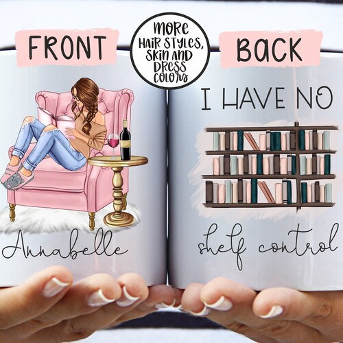 Bookworm Mug, Reading Mug, I Have No Shelf Control, Book Lover Gift, Reader Mug, Librarian Mug, Bookish Gift, Bookworm Gift,Book Lover Mug