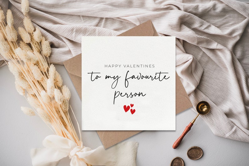 Happy valentines, To My Favourite Person, Wife valentines, valentines Card, Girlfriend valentines, Boyfriend valentines, Husband valentines