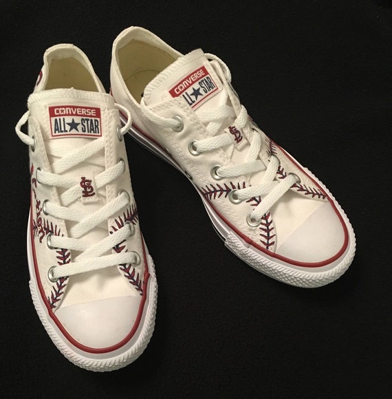 STL Cardinals Converse Shoes Etsy